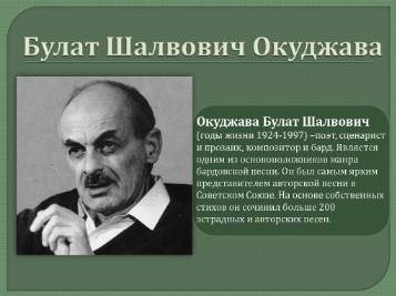 Булат Шалвович Окуджава
